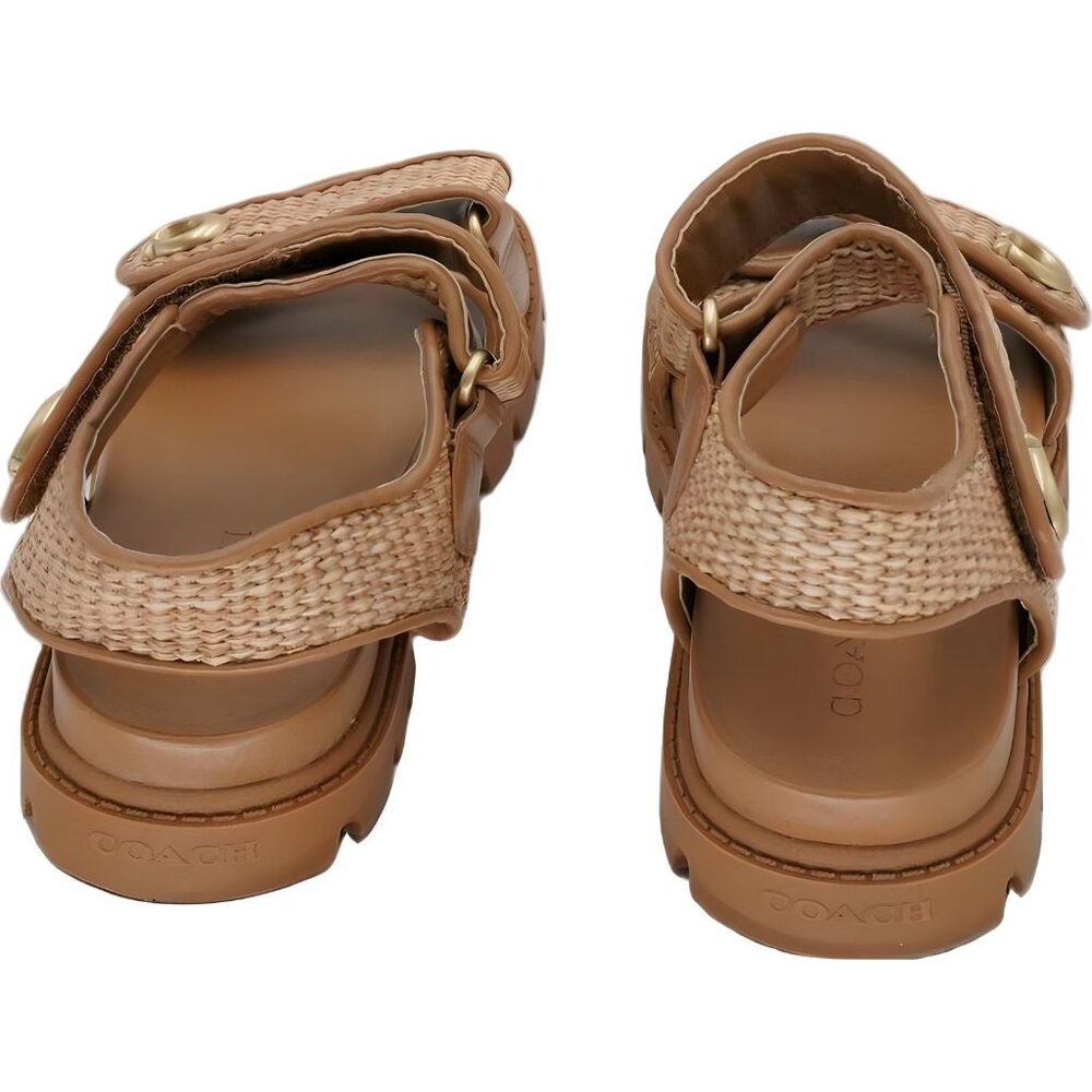 Women's Coach Brynn Double-Band Sport Sandal Brown US 7.5 M - Picture 3 of 6